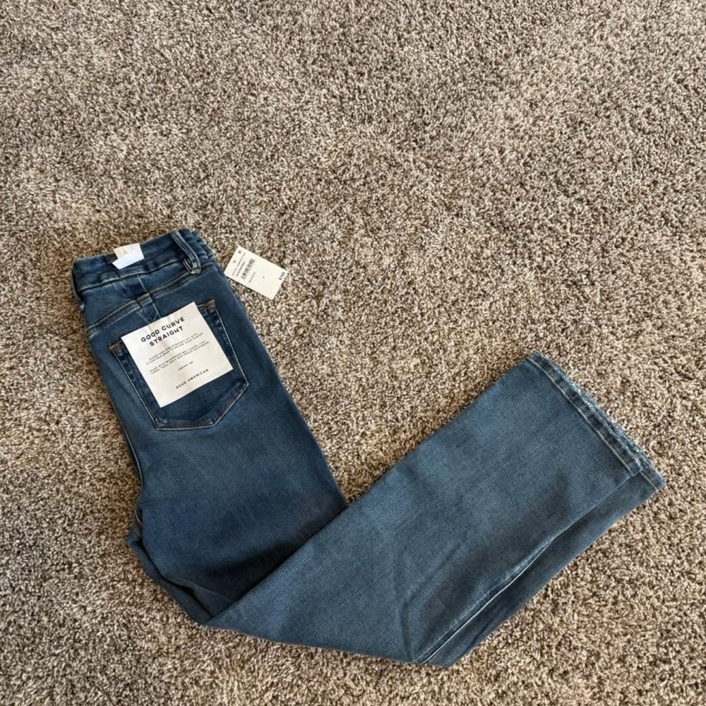 Brand new Good American super high rise straight jean with tags - Picture 1 of 1
